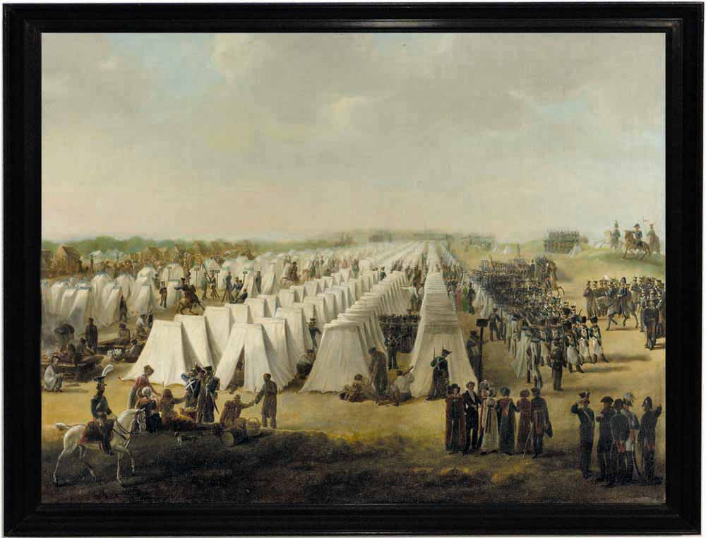 Het legerkamp in Rijen, Anoniem, 1831-1835 (Rijksmuseum)